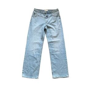 Abercrombie & Fitch The 90s Relaxed Jean High Rise Light Wash Blue 32 14L